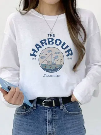 白色仿棉长袖t恤女2023新款秋冬季加绒内搭打底衫今年流行上衣服商品大图