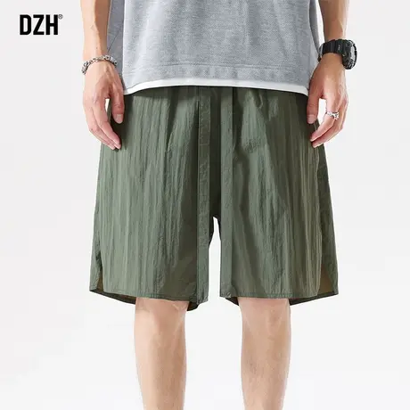 男士透气速干短裤男款休闲裤男夏季薄款美式宽松休闲沙滩裤五分裤商品大图