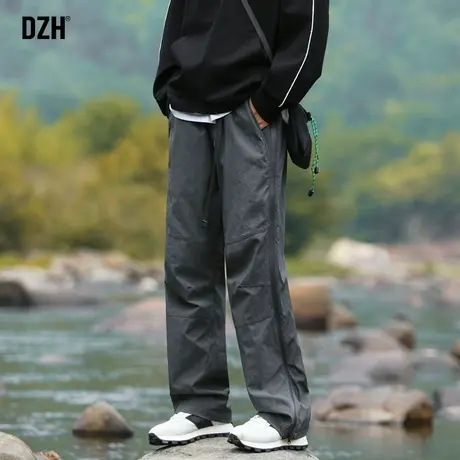 男士裤子男直筒韩版潮流春秋款拖地裤垂感高级感休闲裤宽松直筒裤图片