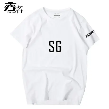 秀洛防弹少年团bts闵玧其sg同款衣服男agust d韩版短袖t桖女半袖商品大图