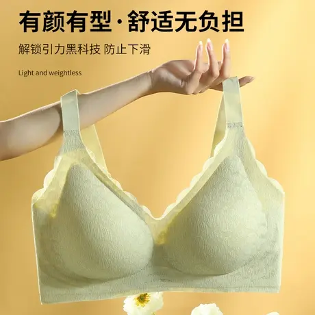 霞黛芳大胸显小内衣女夏季薄款软支撑无痕大码全罩杯收副乳文胸罩商品大图