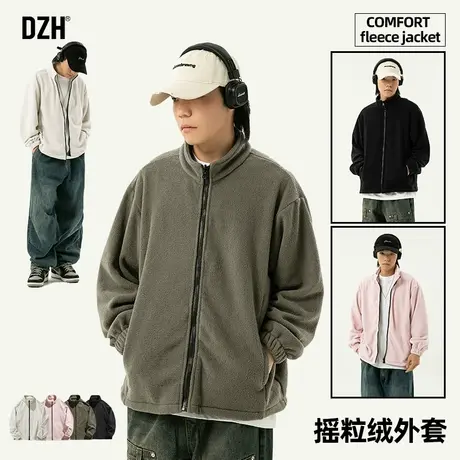 男士保暖摇粒绒外套男衣服男款冲锋衣内胆痞帅高级感男装美式夹克商品大图