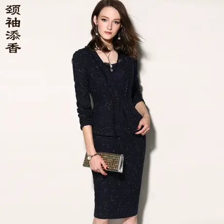 颈袖添香秋高端经理职业装女套装名媛气质小香风西装套裙两件套商品大图