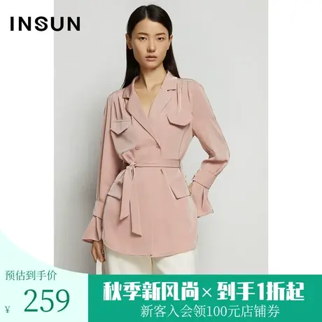 恩裳春季时尚舒适通勤小众设计感西装式衬衫女图片