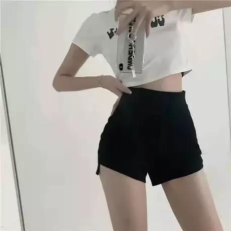 女团短裤女外穿显瘦安全裤紧身黑色高腰a字打底舞蹈热裤夏季韩版商品大图