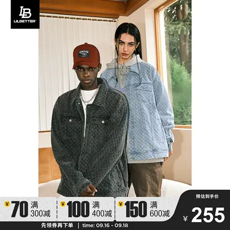 Lilbetter肌理牛仔外套男2023新款秋冬褂子美式上衣水洗夹克商品大图