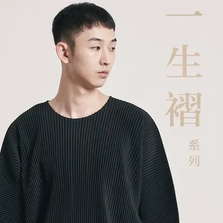 后序【一生褶】系列新中式国风原创高端褶皱T恤男宽松短袖有套装图片