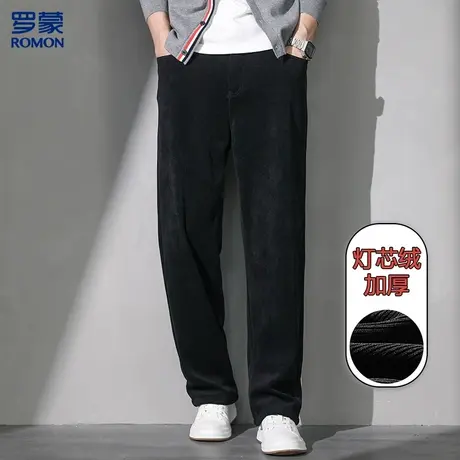 【灯芯绒】罗蒙男士休闲裤富贵条舒适休闲百搭商务裤长裤男商品大图