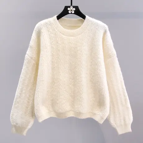 小清新薄款毛衣女2023早秋新款宽松温柔风高级感洋气针织衫上衣商品大图