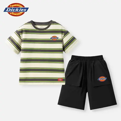 Dickies童装男童套装夏季儿童纯棉短袖t恤男孩夏款学院风两件套A商品大图