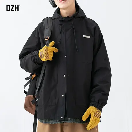 男士冲锋衣外套男高级感痞帅春秋款潮牌衣服2023新款工装夹克风衣商品大图