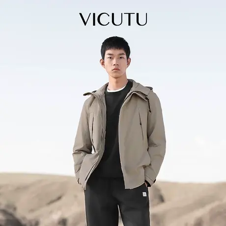 VICUTU/威可多男士风衣舒适亲肤时尚商务通勤休闲百搭秋季外套图片
