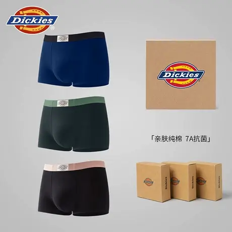 Dickies男士内裤纯棉透气夏季平角男生舒适四角短裤2025新款爆款商品大图