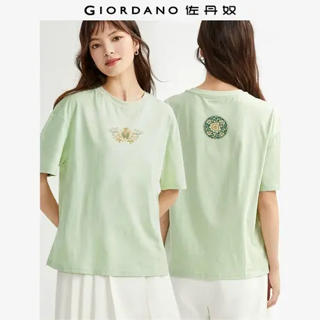 佐丹奴T恤女装印花纯棉圆领短袖T恤 69394180商品大图