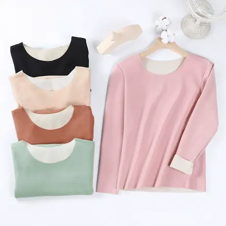 享永子【温度是基础，但不是全部】双面德绒纯色保暖套装秋衣秋裤商品大图