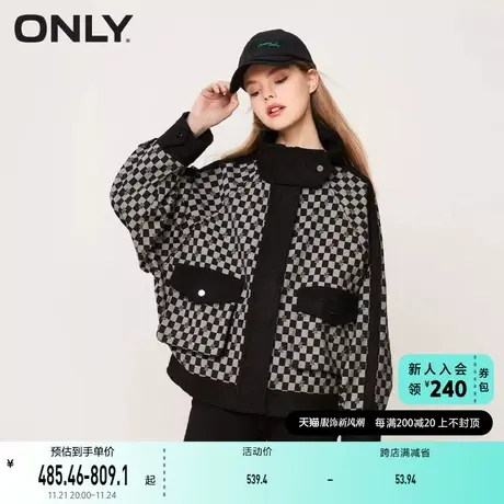 ONLY奥莱2023夏季新款时尚潮流休闲满印落肩风衣外套女商品大图