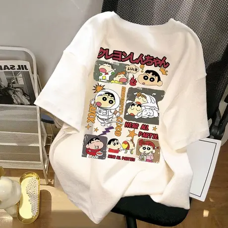 oversize设计感小众t恤男女同款夏季大码宽松短袖潮牌ins日系上衣商品大图