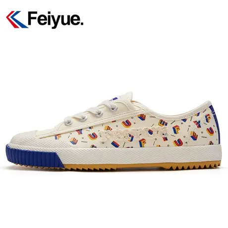 feiyue/飞跃休闲鞋女2024春季新款时尚印花低帮透气舒适帆布鞋893图片