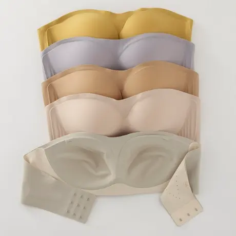 蹦迪聚拢文胸内衣女薄款夏季小胸无钢圈无痕背心无肩带一体抹胸式商品大图