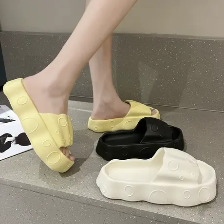 拖鞋女夏季外穿2024新款网红松糕底凉拖鞋室内家居防滑海边沙滩鞋图片
