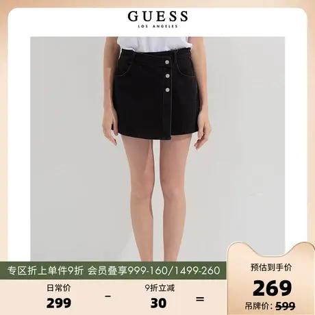 GUESS 女士通勤极简牛仔短裤-Q2GD598105Z图片