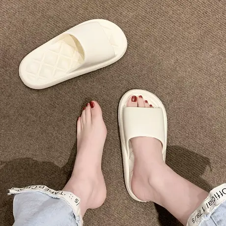 踩屎感拖鞋女款夏季外穿室内居家居浴室防滑不臭脚厚底情侣凉拖女商品大图