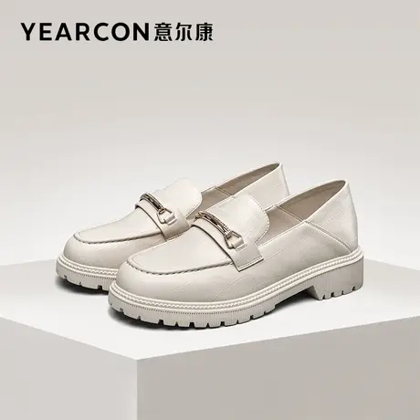 意尔康女鞋官方旗舰店乐福鞋女低跟百搭学院风jk制服鞋断码商品大图