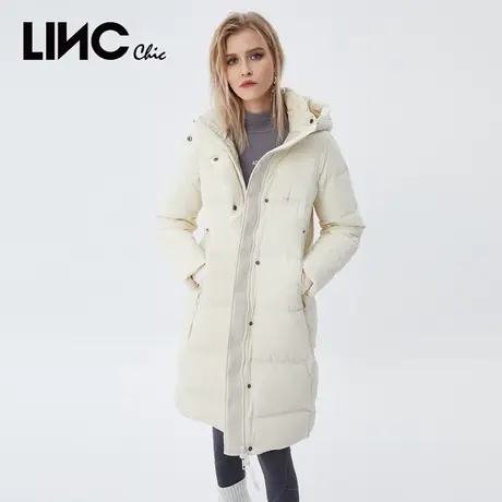 LINC金羽杰羽绒服女2023年冬新款反季断码中长款女款专柜面包服商品大图