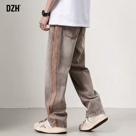 男士复古直筒牛仔裤潮牌男网红爆款高街裤子宽松休闲长裤秋季男裤商品大图