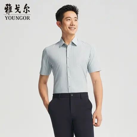 【商场同款】雅戈尔男士短袖衬衫夏季新款官方商务休闲短袖衬衫男商品大图