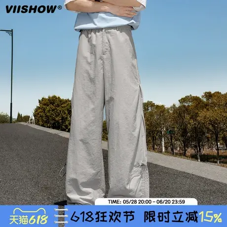 VIISHOW多巴胺速干伞兵工装裤夏季薄款防晒冲锋裤抽绳束脚运动裤商品大图