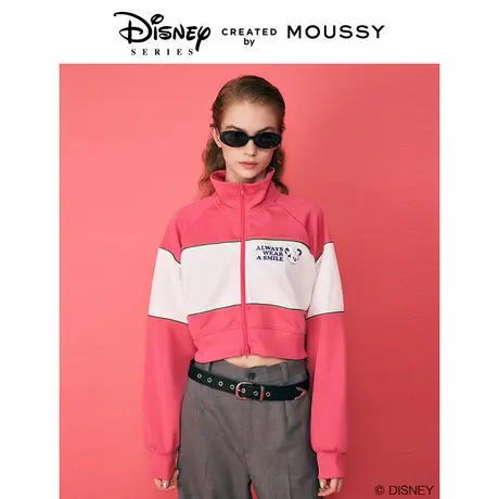 MOUSSY 新品迪士尼合作款复古可爱撞色立领短外套女010HSY90-0030图片