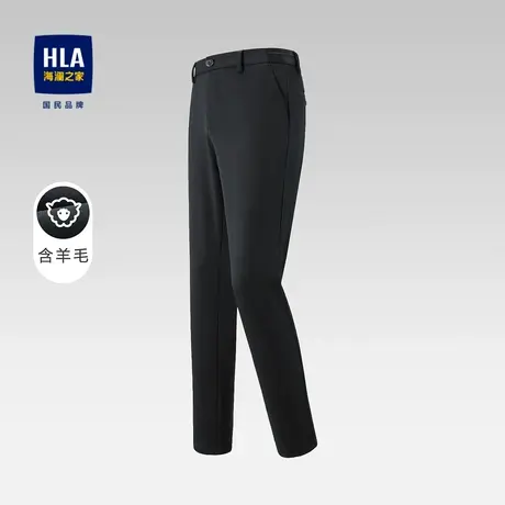 【奥莱清仓】HLA/海澜之家2023腰间撞色休闲裤简约舒适裤子男商品大图