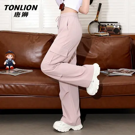 唐狮官方凉感工装裤女2026新款春夏户外伞兵裤宽松阔腿裤休闲裤VC图片