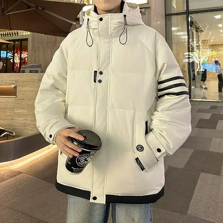 羽绒棉服男女款冬季学生连帽面包服宽松棉袄潮流ins加厚工装外套图片