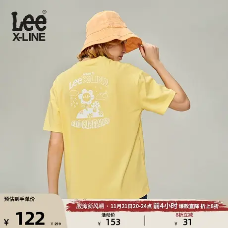 Lee23新品舒适男友版印花圆领女短袖T恤潮LWT0055244LE图片