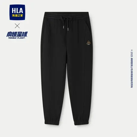 HLA/海澜之家麻烦星球联名系列休闲裤23秋内里加绒锥形裤子男图片