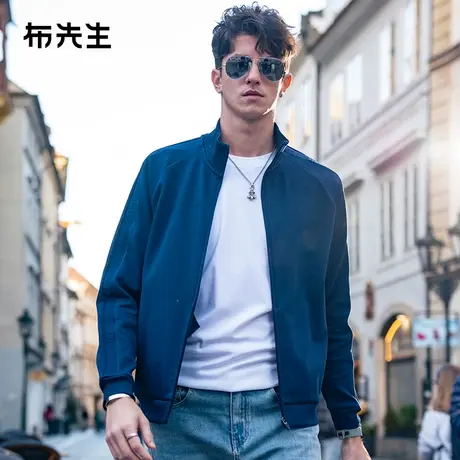 MrBu布先生中高领拉链卫衣男秋冬新款休闲男长袖外套KT01982商品大图