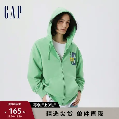 Gap男装秋季LOGO法式圈织软连帽衫卫衣户外运动休闲上衣601647商品大图