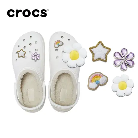 Crocs卡骆驰创意搭配DIY套装 绒毛质感套装厚底云朵暖棉洞洞鞋商品大图