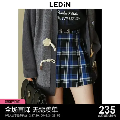 【商场同款】乐町学院风半身裙23秋新款俏皮格纹半裙C2GED3305图片
