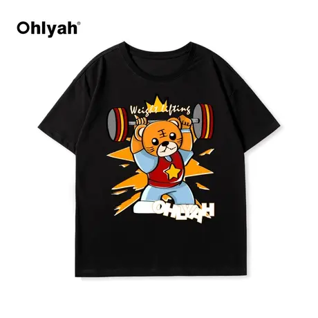 Ohlyah潮牌t恤女春夏设计感小众短袖2023新款宽松纯棉半袖ins潮图片