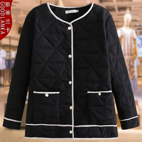 40-50岁胖妈妈冬季小棉衣洋气时尚2022新款加肥加大码女棉服宽松商品大图