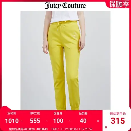 juicy couture橘滋裤子女秋冬新款运动裤宽松显瘦休闲裤针织长裤商品大图