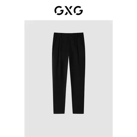 GXG男装 冬季青年黑色时尚休闲百搭个性商务直筒裤GC102016I商品大图