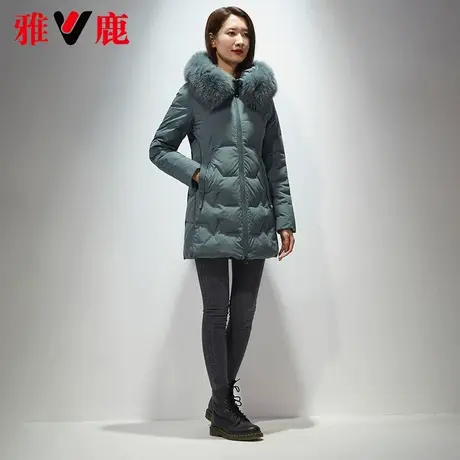 雅鹿小个子羽绒服女短款2022冬季新款休闲宽松保暖连帽短外套高端商品大图