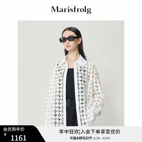 【时尚潮流系列】玛丝菲尔秋季白色镂空设计感百搭衬衫图片