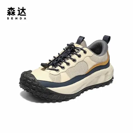 森达休闲鞋男2025冬季新款拼接时尚户外厚底运动鞋JDZ69DM5商品大图