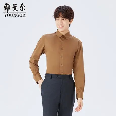 雅戈尔奥莱 商场同款男士长袖衬衫秋冬新款官方商务休闲长袖衬衫商品大图