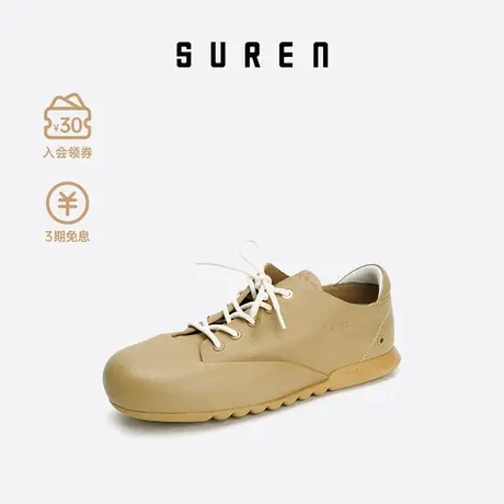 【新品上市】素人SUREN 23秋冬原创设计舒适真皮休闲女单鞋247商品大图